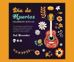 Dia De Muertos Concept Template vector