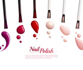 Different color nail polish vector