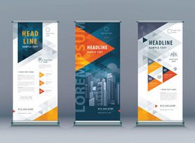 Different colored business banner design vector