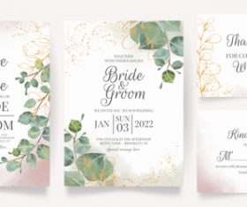 Different design templates wedding invitation vector