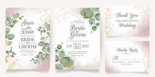 Download Different design templates wedding invitation vector free ...