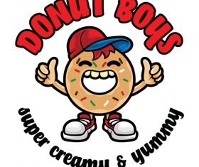 Donut bous icon vector