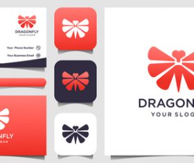 Dragonfly logo and business card design