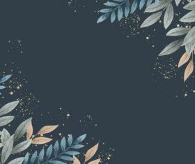 Dry leaf art background vector