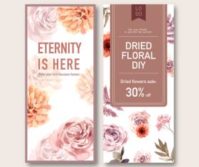 Eternity is here dried floral banner vector