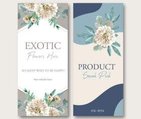 Exotic flower here banner vector