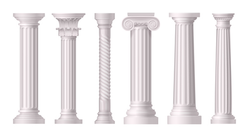 Exquisite stone pillar vector