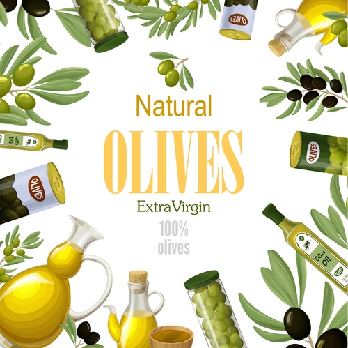 Extra virgin olive vector