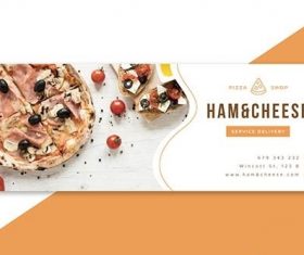 Facebook food restaurant cover design vector