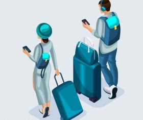 Fashion cartoon character back view vector