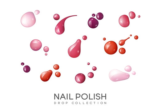 Fashion color nail polish flyer vector