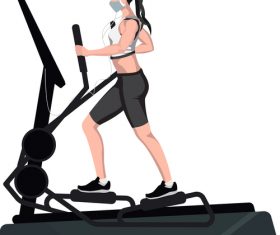 Fashion fitness women vector