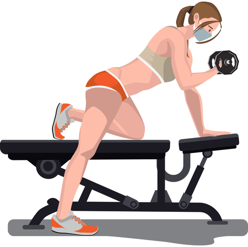 Female fitness correct posture vector free download