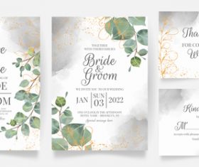Floral frame wedding invitation vector