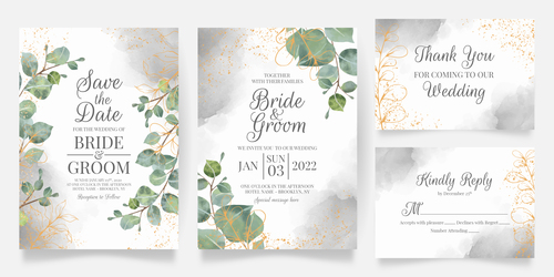 Floral frame wedding invitation vector