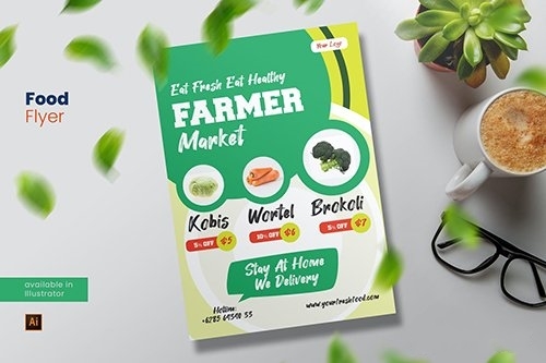Food Fresh Flyer vector