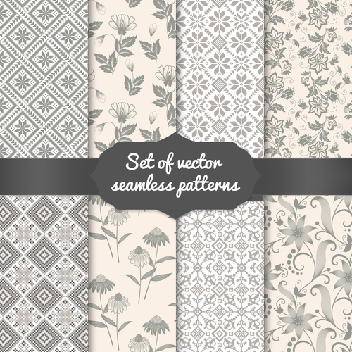 Four-color background seamless pattern vector