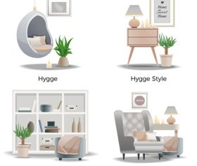 Furniture card vector