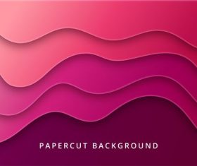 Gradient paper cut geometric shapes abstract background vector