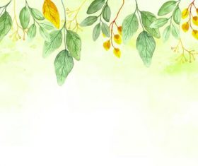 Green and yellow leaf background vector