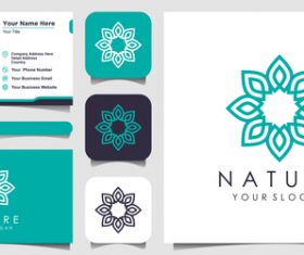 Green nature logo and business card design
