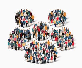 Grouped into a pattern crowd vector