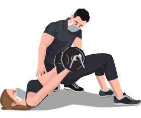 Gym coach vector