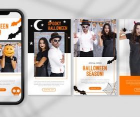 Halloween festival instagram illustration vector