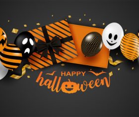 Halloween gift background vector