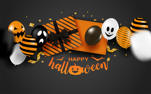 Halloween gift background vector