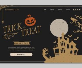 Halloween login website vector