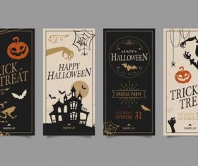 Halloween party various flyer vector