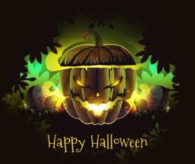Halloween pumpkin lantern vector