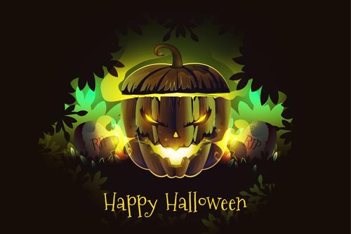 Halloween pumpkin lantern vector