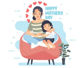 Happy childhood cartoon illustration vector