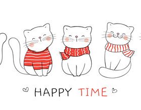 Happy time illustrations vector