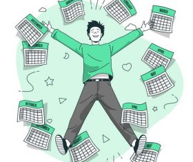 Happy young people vector