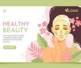 Healthy beauty card vector