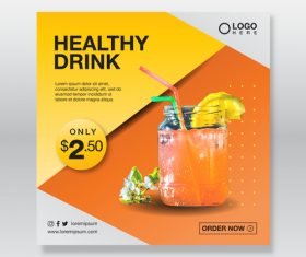 Healthy drink cover vector