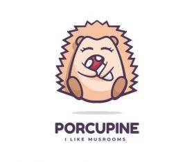 Hedgehog icon vector