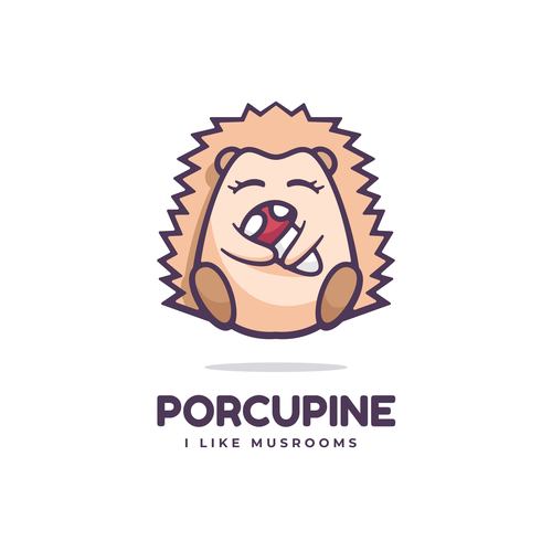 Hedgehog icon vector