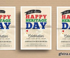Heritage Day Flyer Template vector