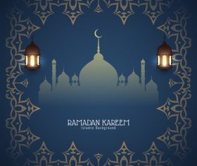 Holiday card ramadan vector