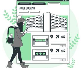 Hotel booking vector