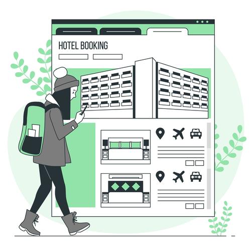 Hotel booking vector
