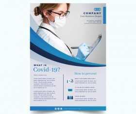 How to prevent COVID-19 flyer vector
