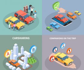 Icon car sharing vector