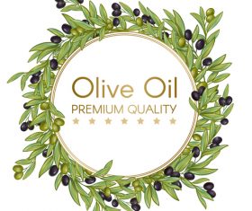 Illustration olive cover vector