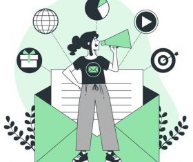 Information cartoon background vector