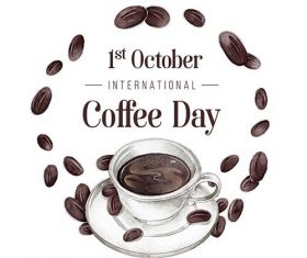 International day of coffee vector